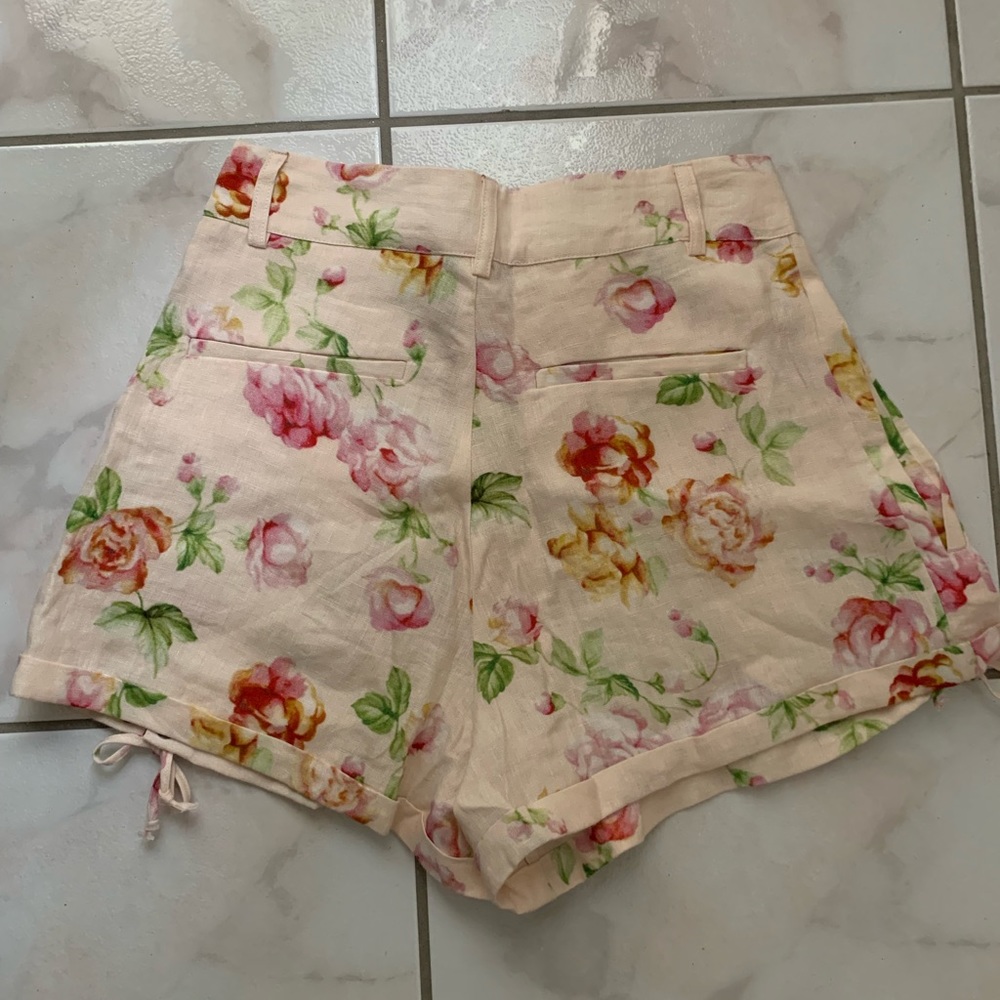 The Kooples Antique Floral Lace-Up Shorts - Picture 3 of 7